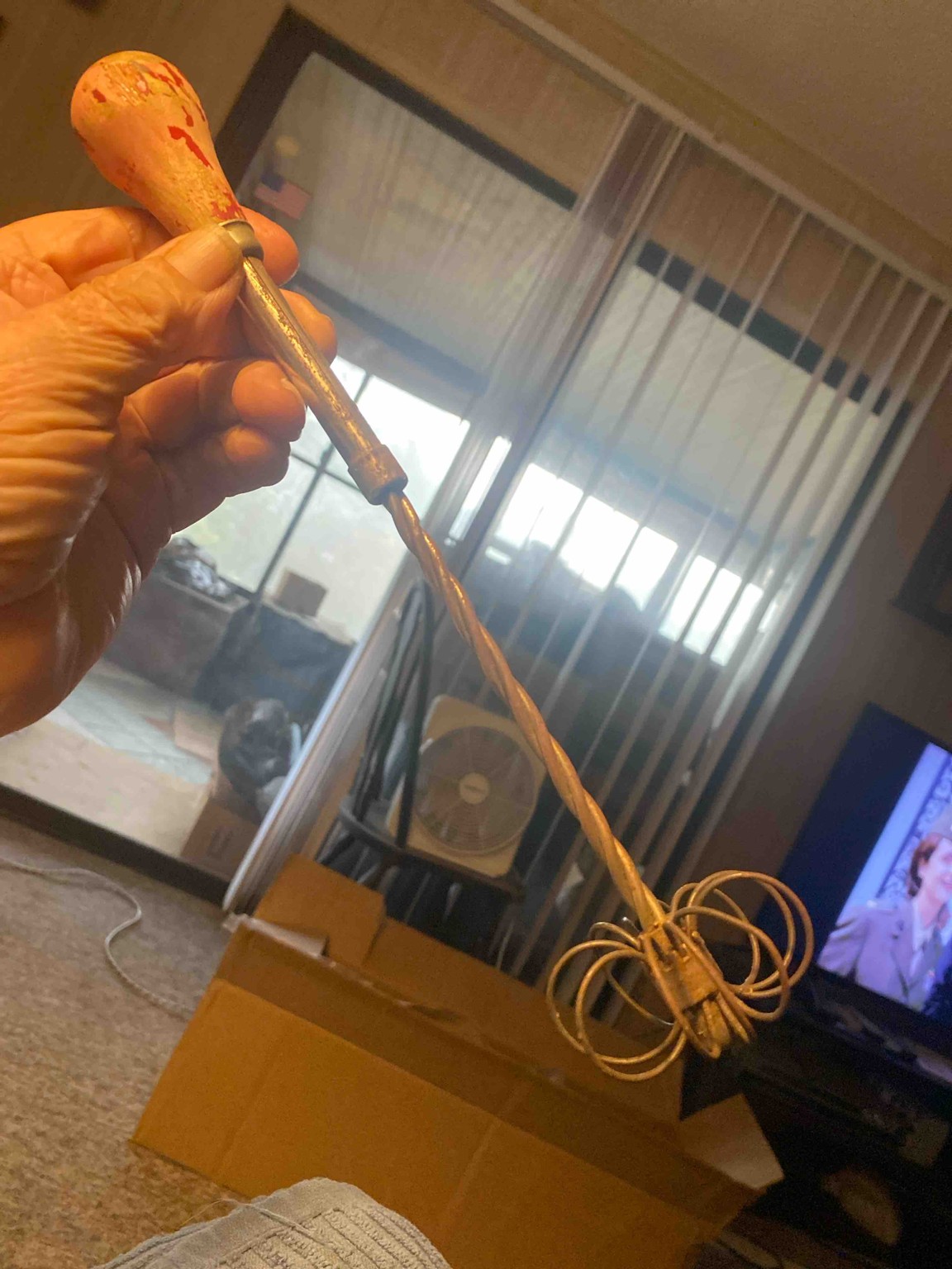 Vintage Mechanical Spiral Push Whisk