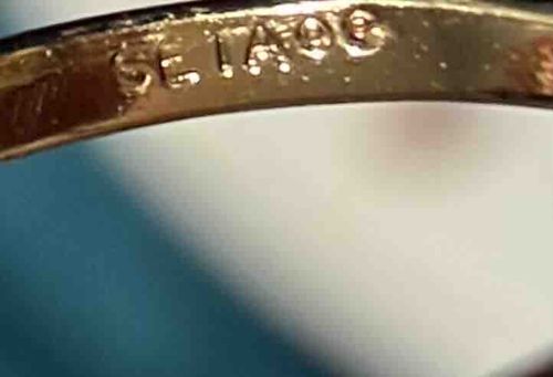 Gold Ring with 'SEIA96' Marking