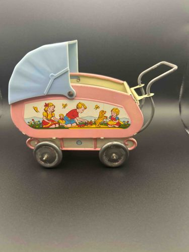 Vintage Tin Toy Baby Carriage