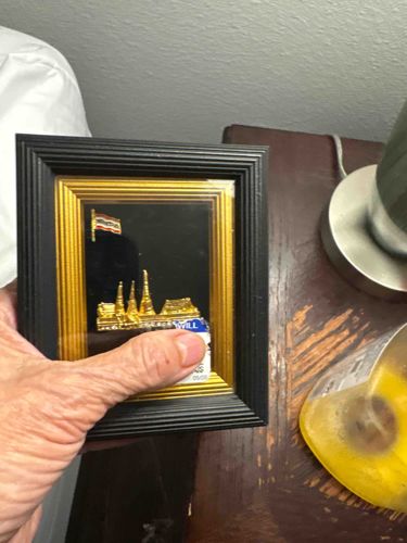 Framed Golden Architectural Souvenir Diorama
