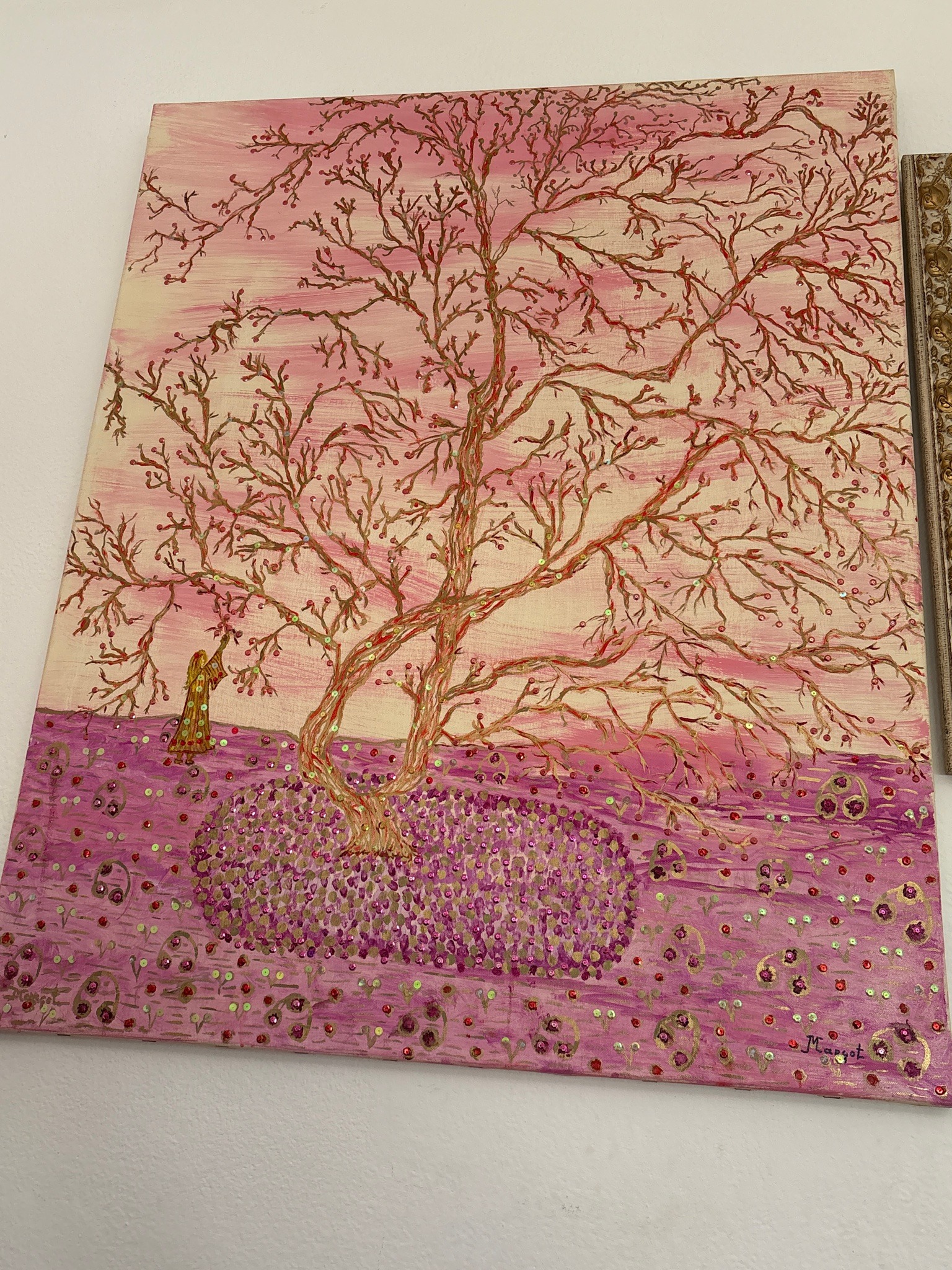 Submitted photo of Mixed media painting signed 'Margot'