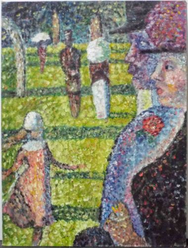 Untitled Neo-Impressionist Style Oil Painting