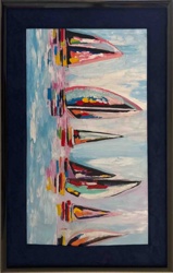 Abstract Sailboat Painting