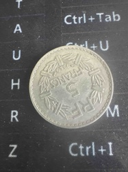 5 Francs Coin, France, 1949