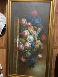 Oil Painting: Floral Still Life with Roses and Assorted Blooms
