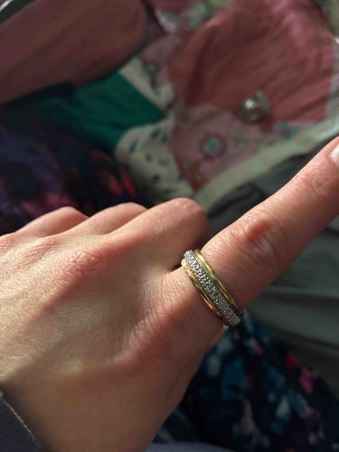 Two-Tone Diamond Spinner Ring