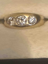 Three-Stone Diamond Men's Bypass Ring