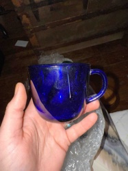 Cobalt Blue Glass Demitasse Cup