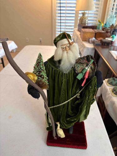 Handcrafted Father Christmas Folk Art Figurine