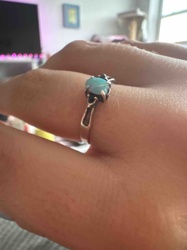Sterling Silver Opal Cabochon Ring