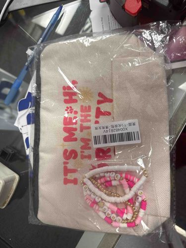 Makeup Pouch with Bracelets Set