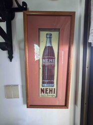 Framed Vintage Nehi Beverages Advertisement