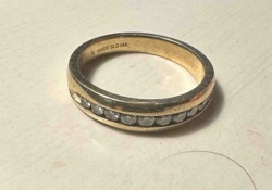 Magic Glo 14K Yellow Gold Diamond Channel Set Ring