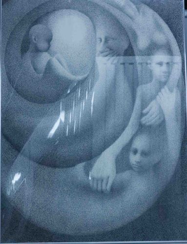 Surrealist Stippled Fine Art Print