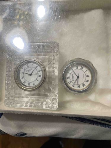 Pair of Waterford Crystal Desktop Clocks