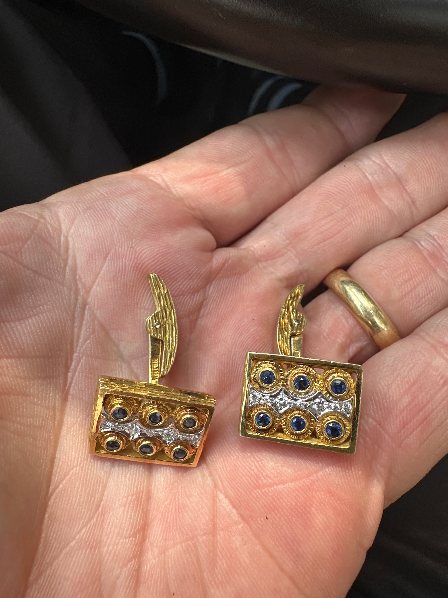 Submitted photo of Gold, Sapphire and Diamond Cufflinks (not authenticated)