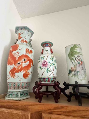 Assorted Chinese Porcelain Vases on Stands