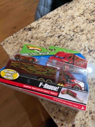 Hot Wheels Racing Rigs V-Rroom! Transport Truck with Hot Wheels Vehicle