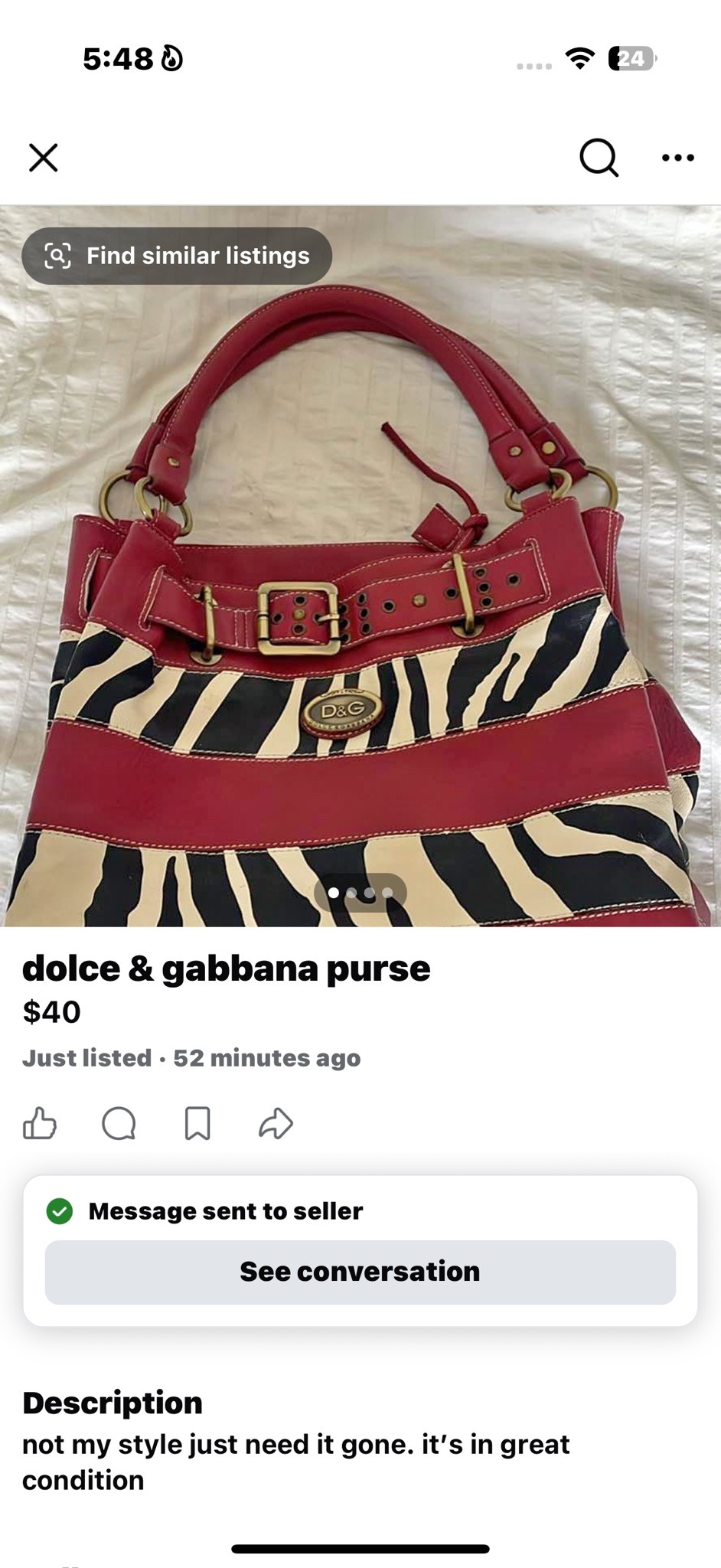 Submitted photo of D&G Shoulder Bag (not authenticated)