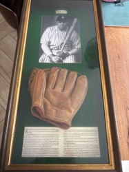 Babe Ruth Framed Commemorative Display with Replica Glove and Photo