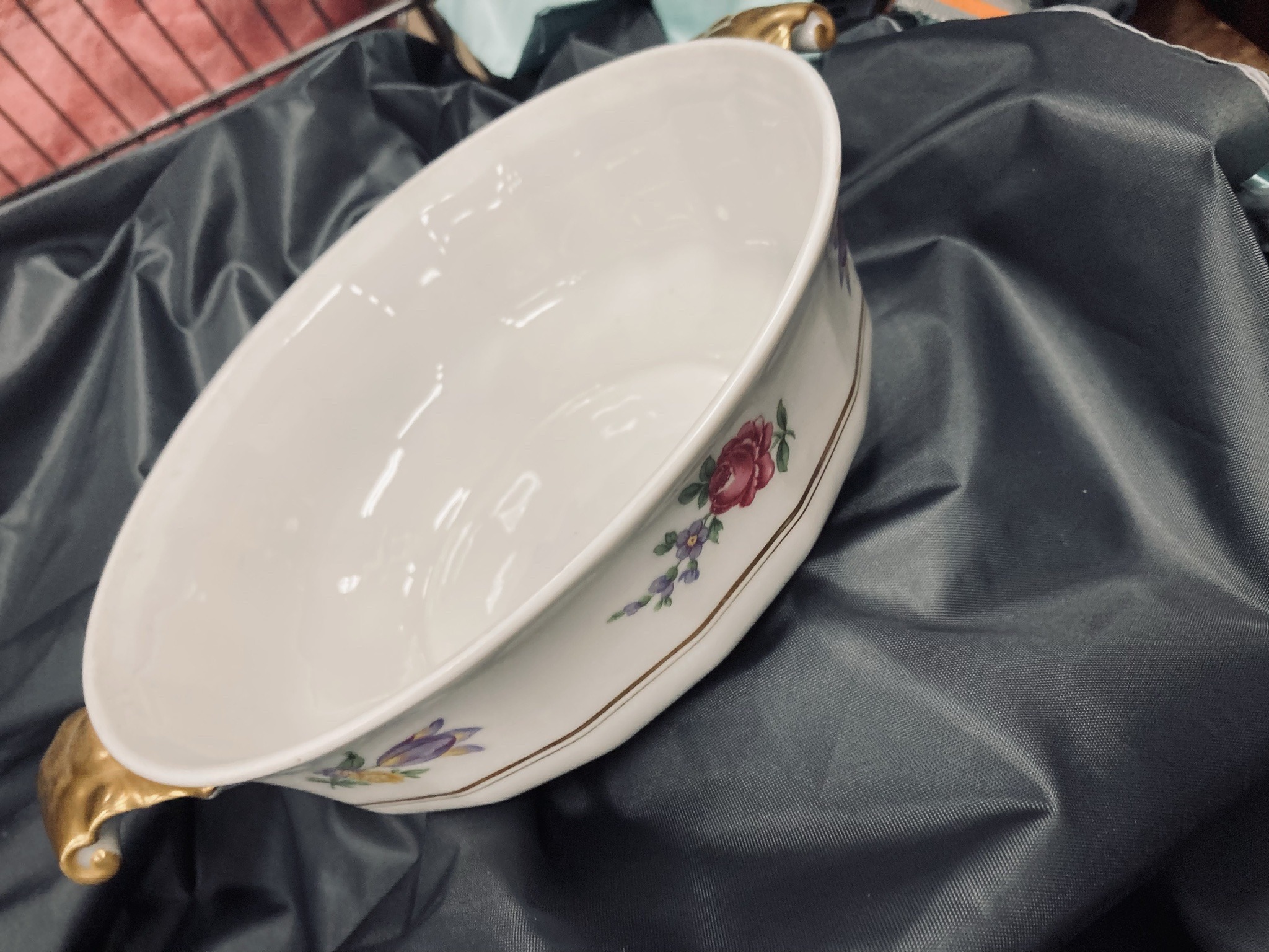 Submitted photo of Hand-painted porcelain serving bowl