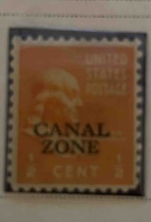 Canal Zone 1/2 Cent George Washington Postage Stamp