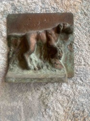 Antiqued Bronze Dog Bookend