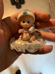Baby Figurine with White Tulle Base
