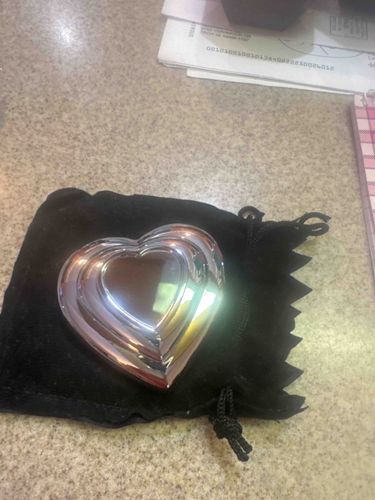 Heart-Shaped Compact or Trinket Box