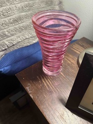 Pink Swirl Glass Vase
