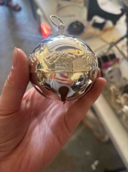 Silver-Toned Decorative Sleigh Bell