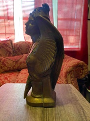 Bronze Bust of a Winged Female Figure (possibly Nike or a similar deity)