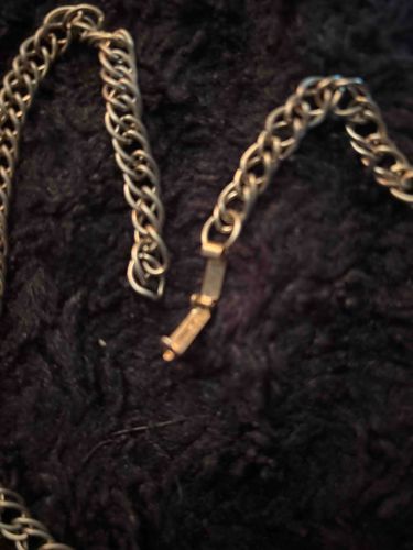 Flat Curb Link Chain with Broken Barrel Clasp