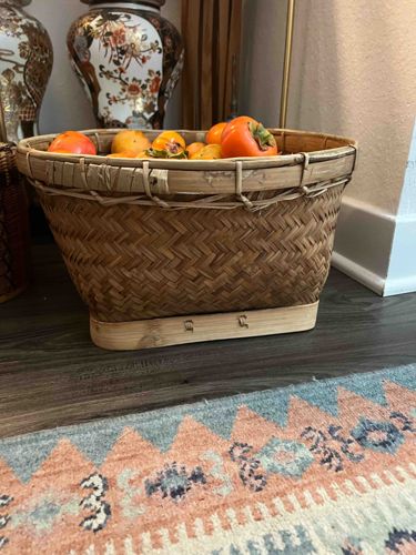 Woven Bamboo Gathering Basket