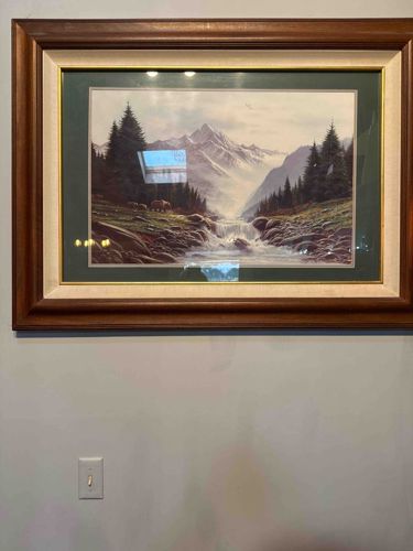 Original Dry Brush Watercolor Landscape by Pat Halcro