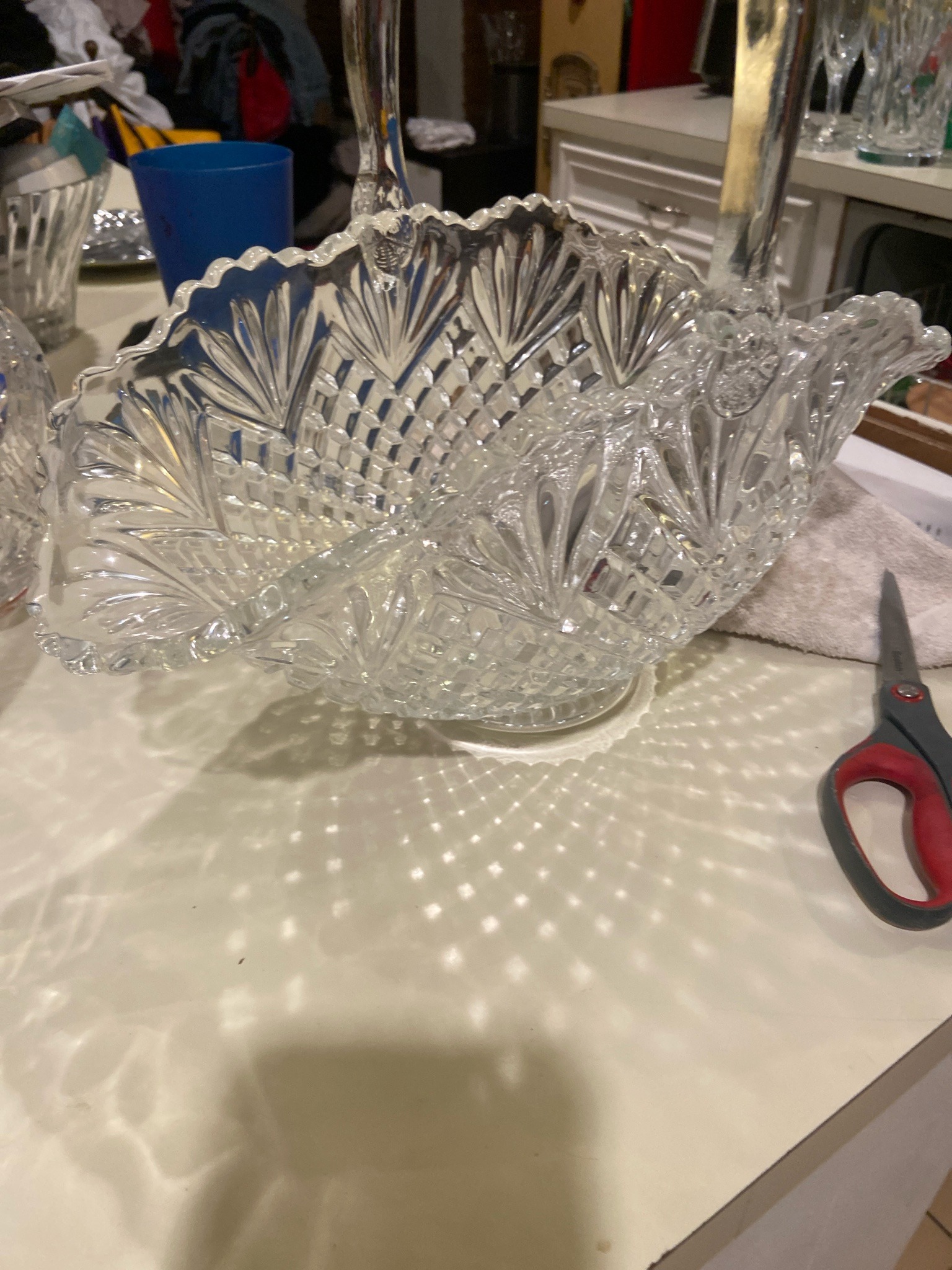 Submitted photo of Cut glass handled basket (unverified)