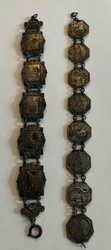 Pair of Vintage Asian Motif Link Bracelets