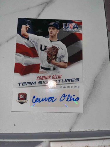 Connor Ollio 2017 Panini USA Baseball Contenders Team Signatures Autograph Card