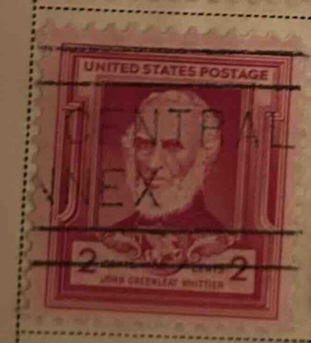 Used 2 Cent John Greenleaf Whittier US Postage Stamp