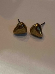 Textured Gold-Toned Stud Earrings