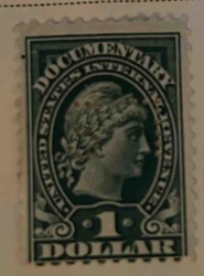 United States Documentary Revenue Stamp, One Dollar, Series of 1871-1872