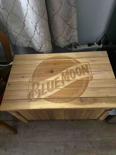 Blue Moon Branded Wooden Cooler or Storage Box