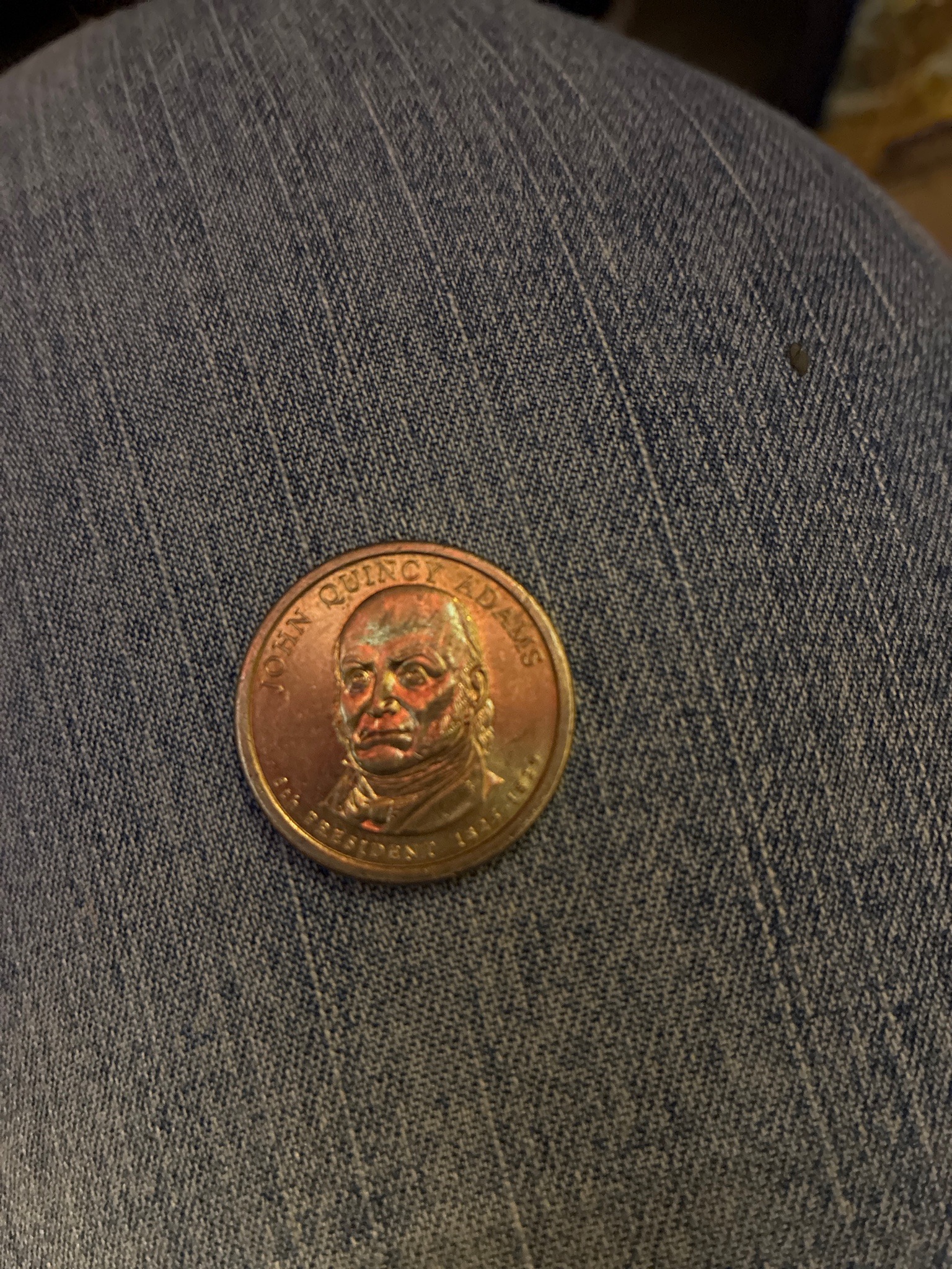 Submitted photo of John Quincy Adams Presidential Dollar (not authenticated)