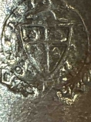 Circulated Coin or Token with Heraldic Shield Motif