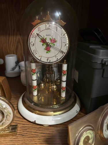 Vintage Kienzle Anniversary Clock with Rose Motif