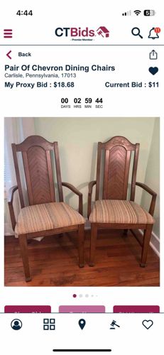 Pair of Chevron Dining Chairs