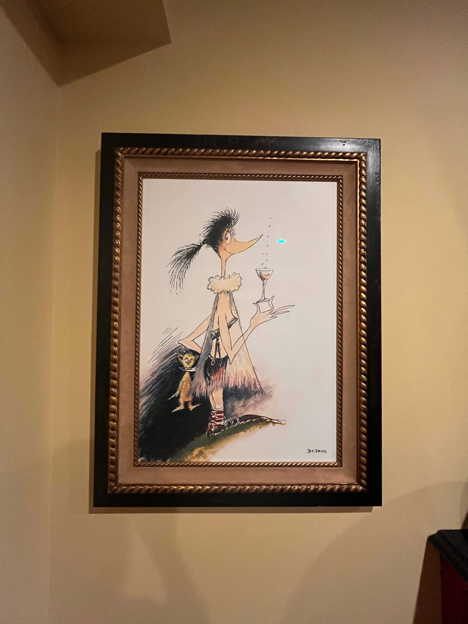 Submitted photo of Illustrated print signed 'Dr. Seuss' (not authenticated)