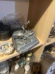 David and Goliath Sculpture (Cold Cast Bronze/Pewter)