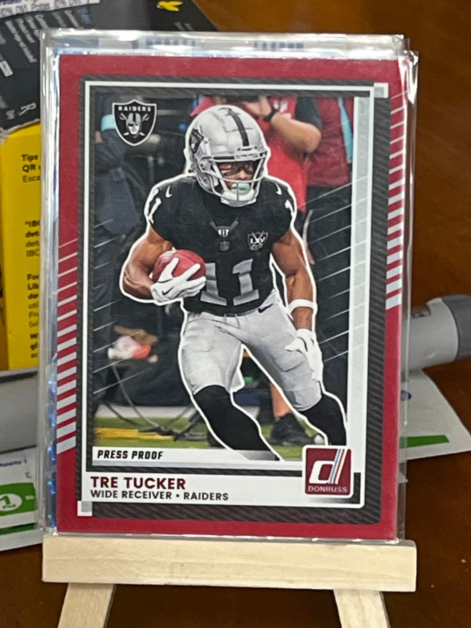 2023 Donruss Football Tre Tucker 'Press Proof' Red Border Parallel (Card No. 367)