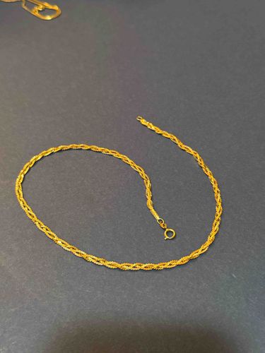 14k Gold Twisted Chain Necklace